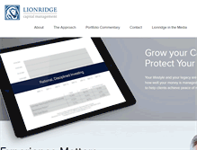 Tablet Screenshot of lionridgecapital.com